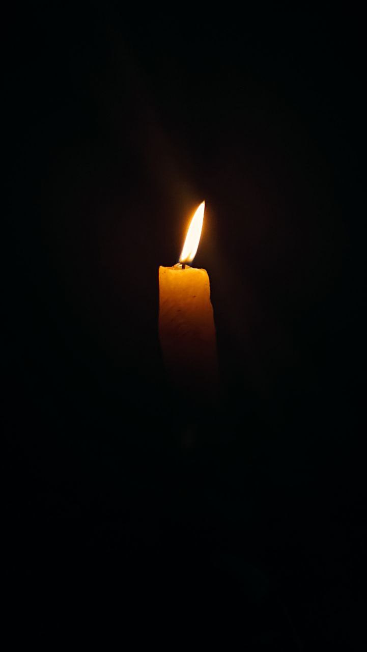 a flame of a candle